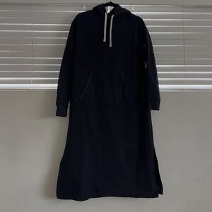 Lands' End Navy Hooded Sweatshirt Dress